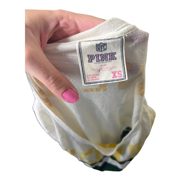 Green Bay Packers Y2K Graphic Tee VS Pink XS - Picture 3 of 3